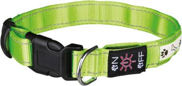 Flash Leuchtband USB grün L-XL 50cm - 60cm 25mm Abverkauf